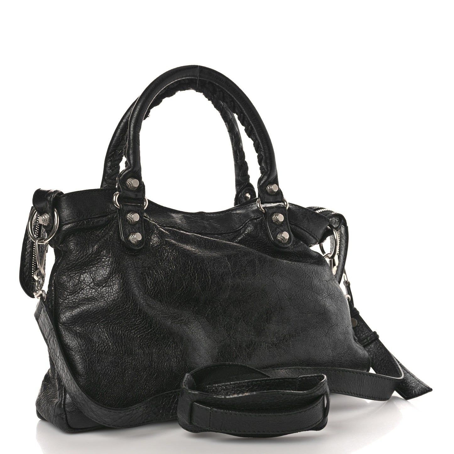 Agneau Giant 12 Silver Hardware Town Black