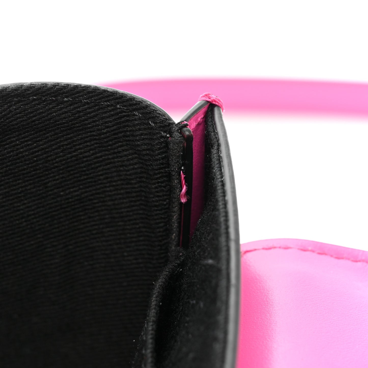 Calfskin Vinyl Small Houndstooth La Medusa Crossbody Bag Pink Multicolor