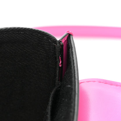 Versace Calfskin Vinyl Small Houndstooth La Medusa Crossbody Bag Pink Multicolor 9 of 13