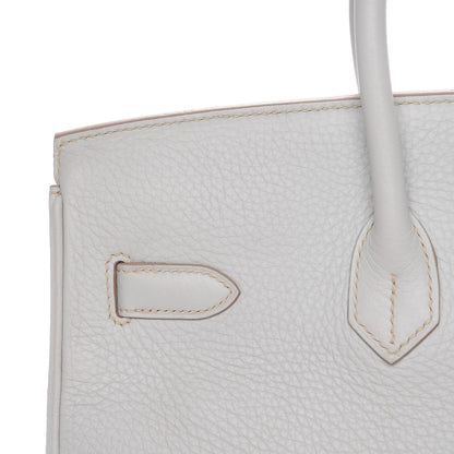 Hermes Taurillon Clemence Birkin 35 Gris Perle 22 of 25