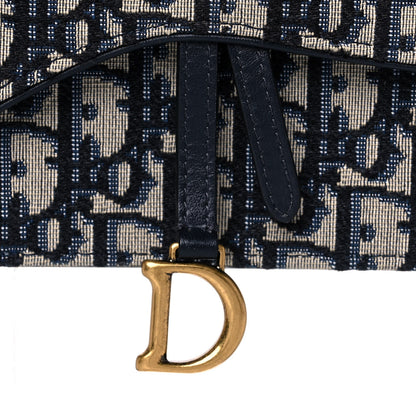 Christian Dior Oblique Saddle Chain Pouch Blue 7 of 13