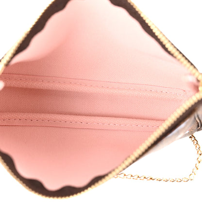 Louis Vuitton Damier Ebene 2020 Christmas Animation Big Wheel Mini Pochette Accessories Rose Ballerine 5 of 9