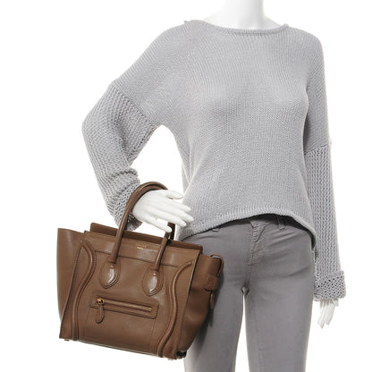 Celine Smooth Calfskin Micro Luggage Camel 2 of 10