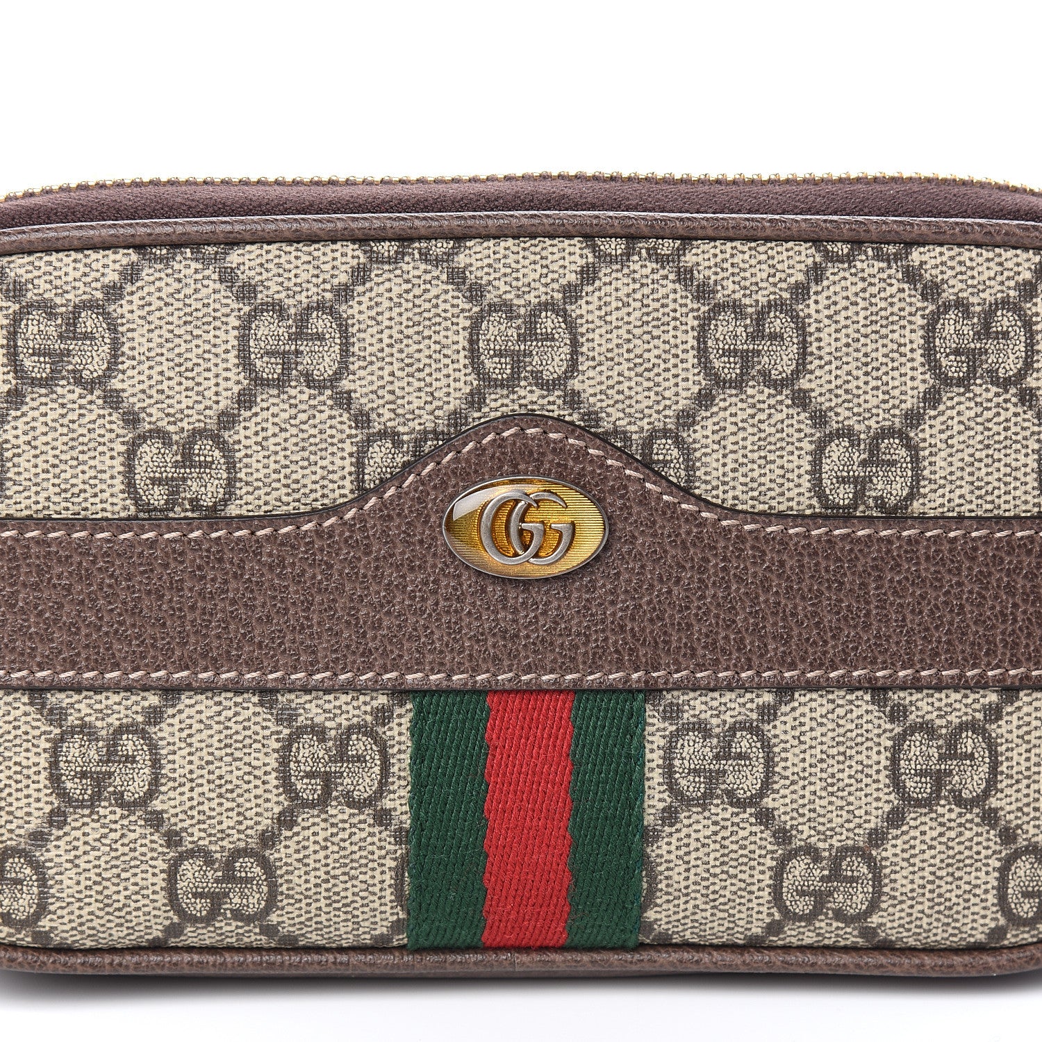 Gucci GG Supreme Monogram Web Ophidia Belted iPhone Case Dark Brown 10 of 10