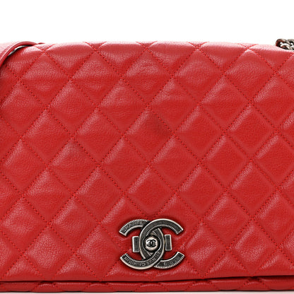 Chanel Goatskin Quilted Large City Rock Flap Red 8 of 11