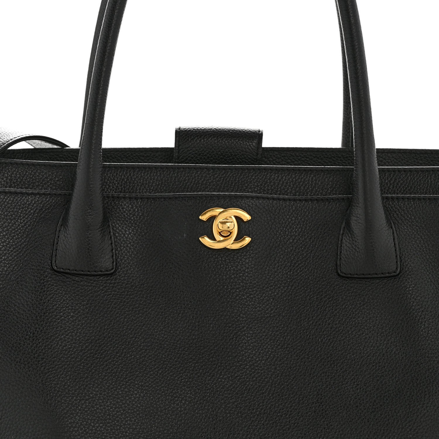 Chanel Calfskin Cerf Executive Shopper Tote Black 10 of 18