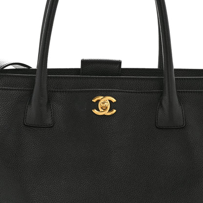 Chanel Calfskin Cerf Executive Shopper Tote Black 10 of 18