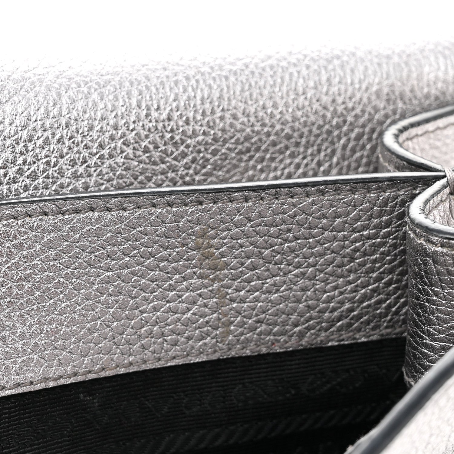 Prada Metallic Vitello Daino Flap Crossbody Cromo 10 of 10