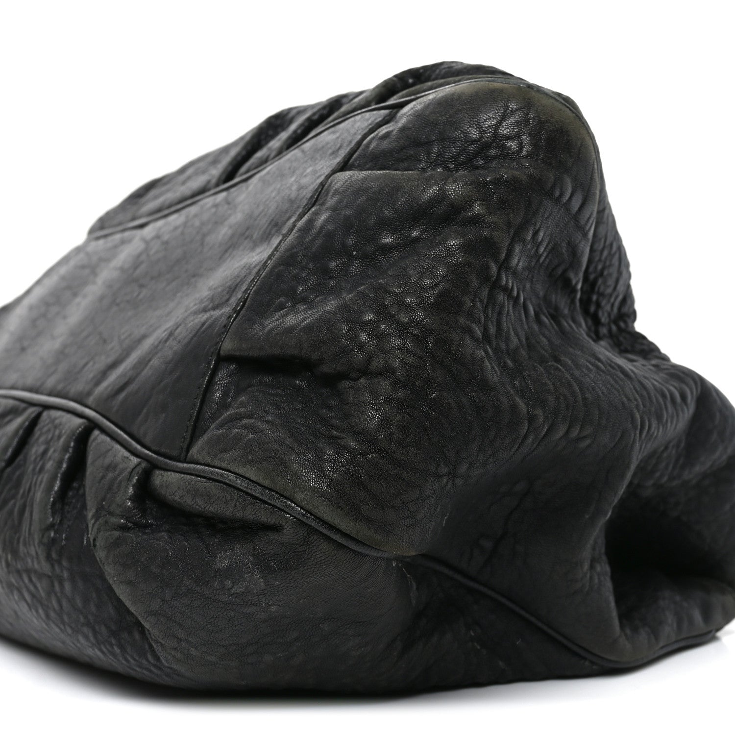 Fendi Crinkled Lambskin Mia Tote Black 10 of 10