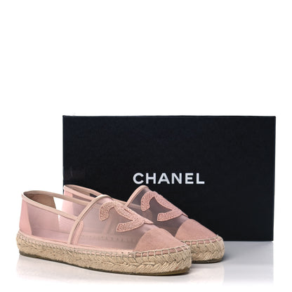 Chanel Mesh Grosgrain CC Espadrilles 37 Pink 11 of 11