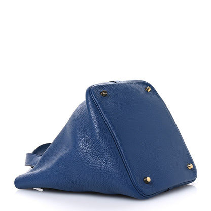 Hermes Taurillon Clemence Picotin Lock 22 MM Deep Bleu 4 of 12