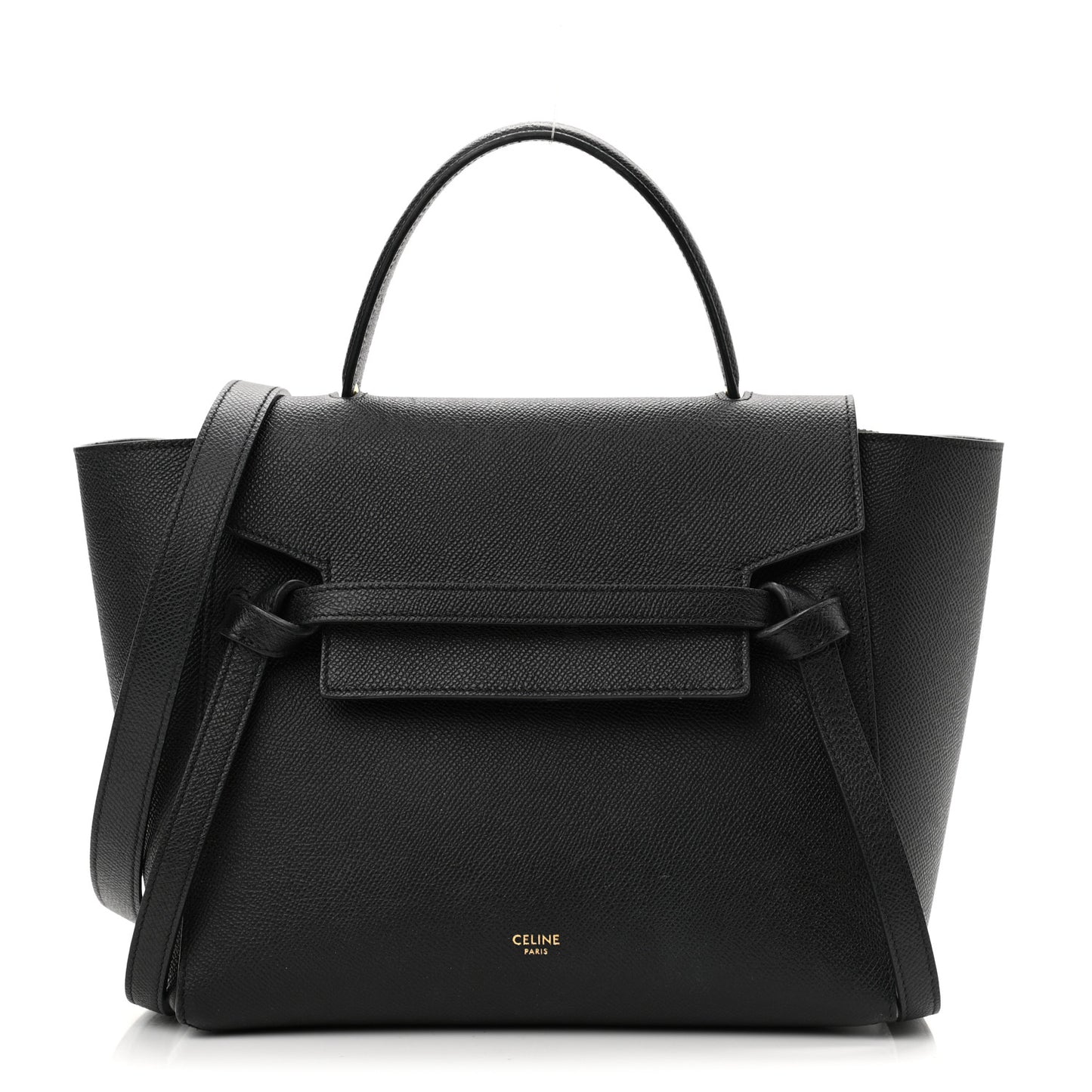Grained Calfskin Micro Belt Bag Black