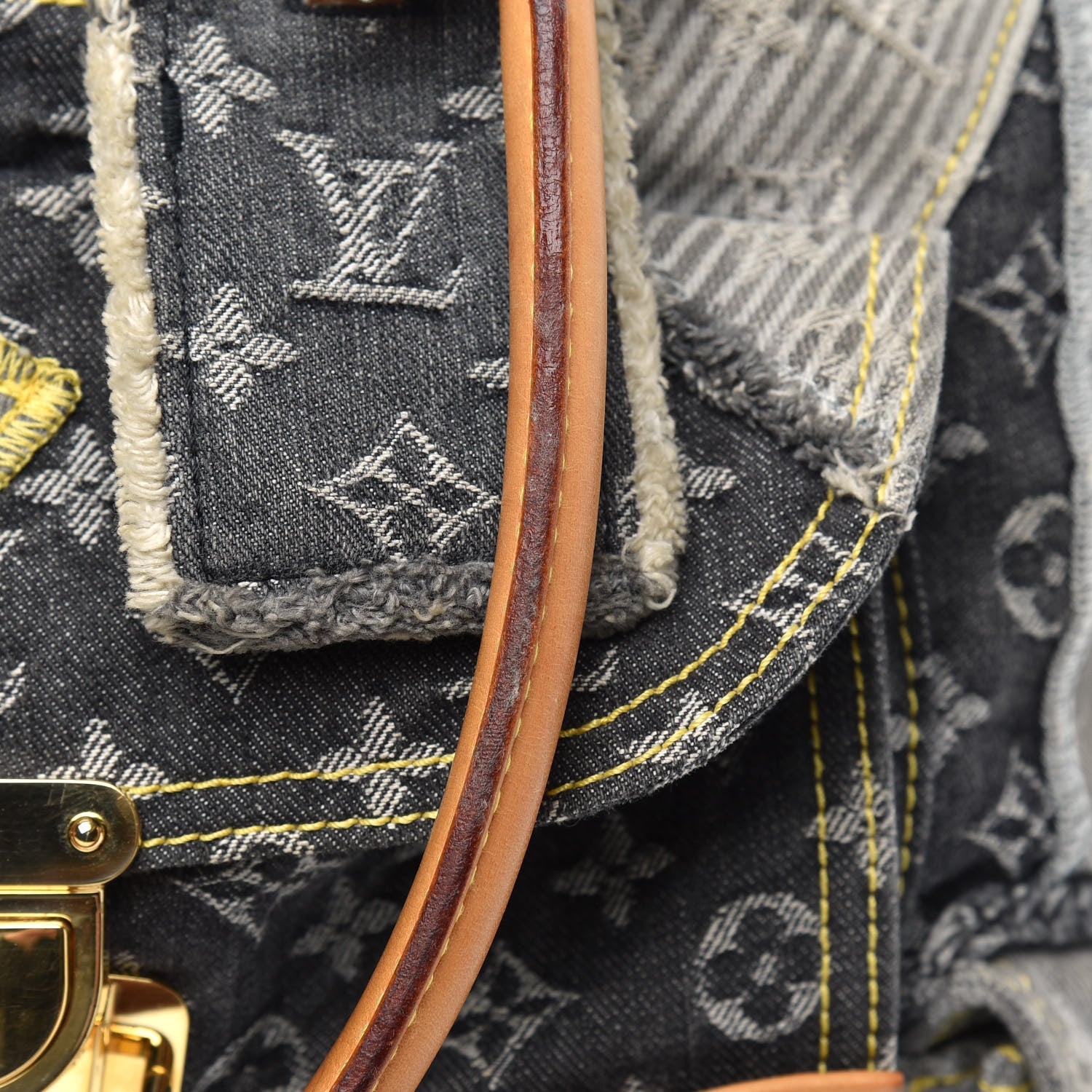 Louis Vuitton Denim Patchwork Bowly Black 14 of 14