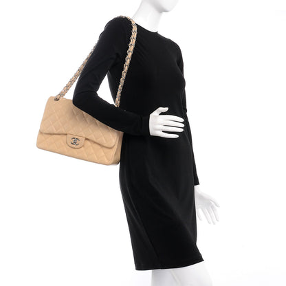 Chanel Lambskin Quilted Jumbo Double Flap Beige Clair 2 of 8