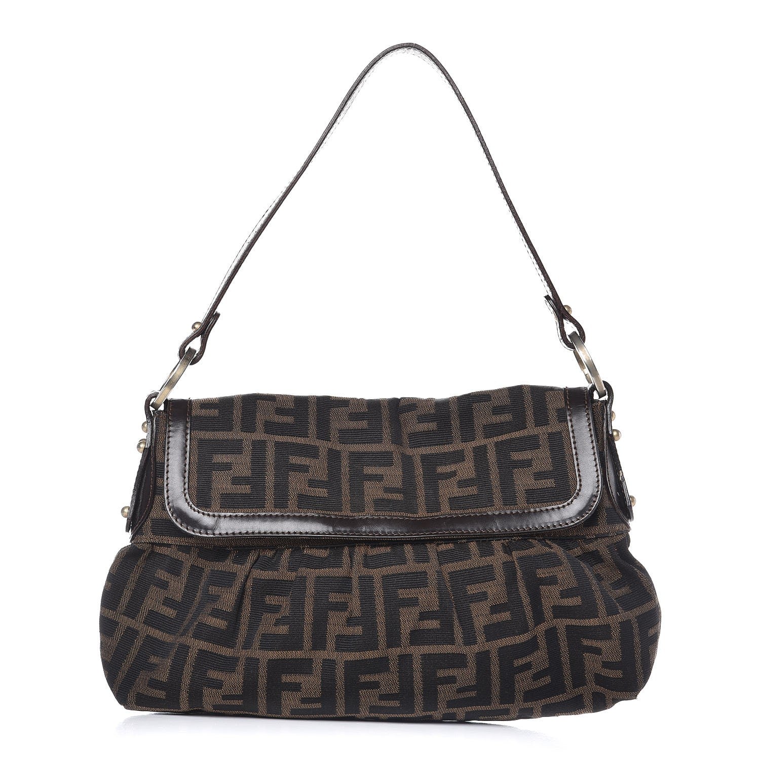 Fendi Zucca Small Chef Shoulder Bag Tobacco 1 of 8