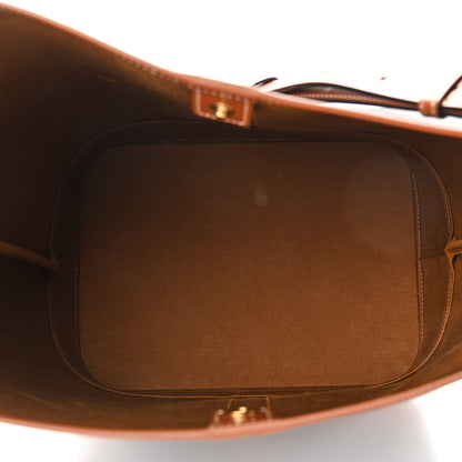Celine Triomphe Canvas Calfskin Medium Bucket Bag Tan 5 of 10