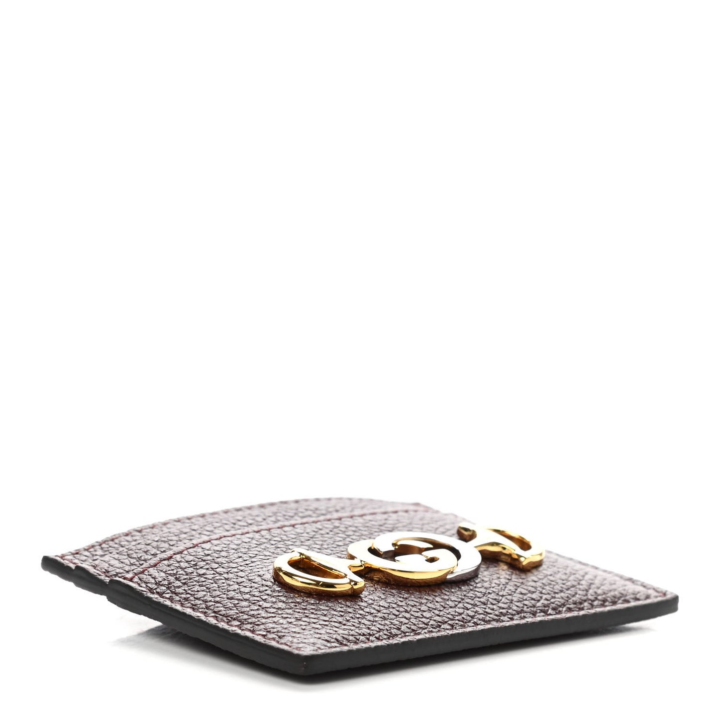 Grainy Calfskin Zumi Card Holder Vintage Bordeaux