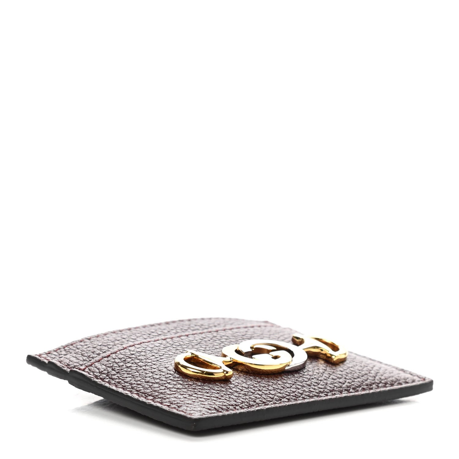 Gucci Grainy Calfskin Zumi Card Holder Vintage Bordeaux 4 of 6