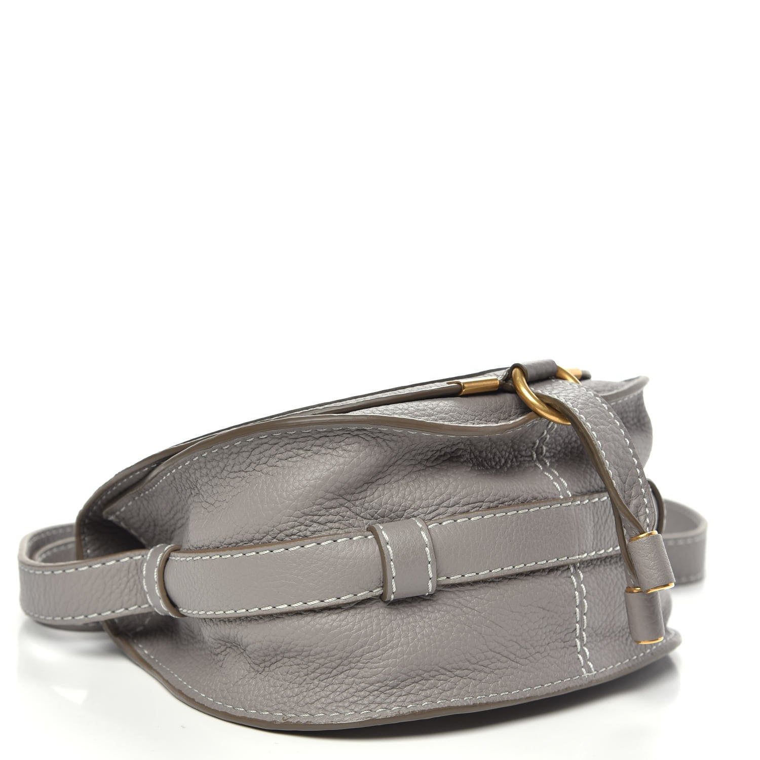 Chloe Calfskin Mini Marcie Round Crossbody Bag Cashmere Grey 4 of 9