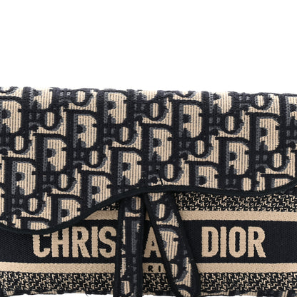 Christian Dior Oblique Slim Saddle Pouch Blue 8 of 11