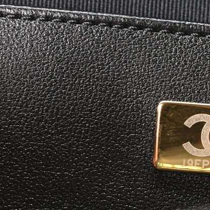 Chanel Lambskin Quilted Large CC In Love Heart Bag Black 7 of 9