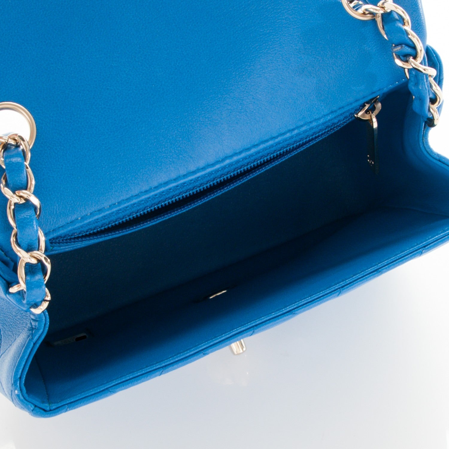 Chanel Lambskin Quilted Mini Square Flap Blue 5 of 7