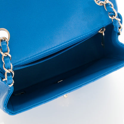 Chanel Lambskin Quilted Mini Square Flap Blue 5 of 7