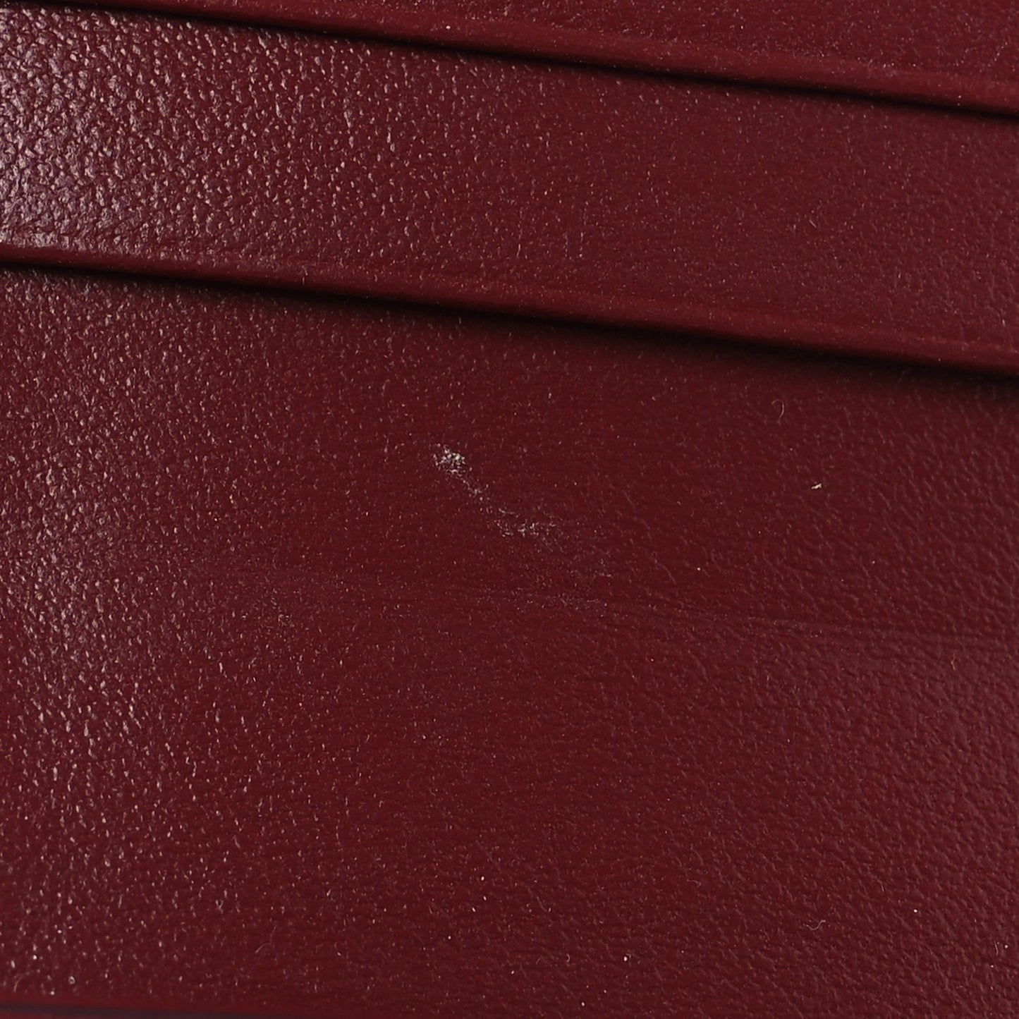 Shiny Calfskin Small Triomphe Wallet Deep Burgundy