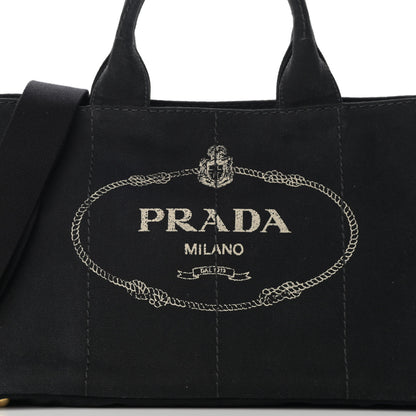 Prada Canapa Logo Tote Black 9 of 12