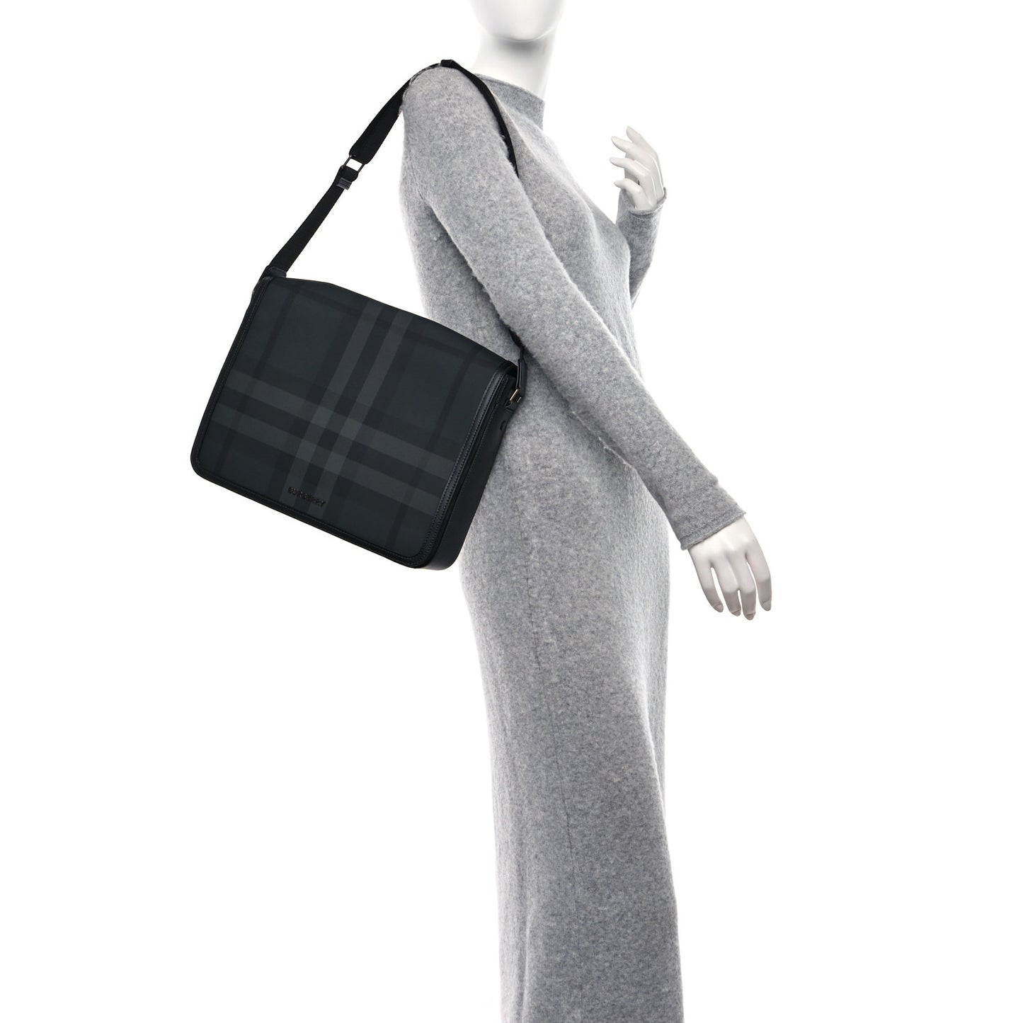 London Check Alfred Messenger Charcoal