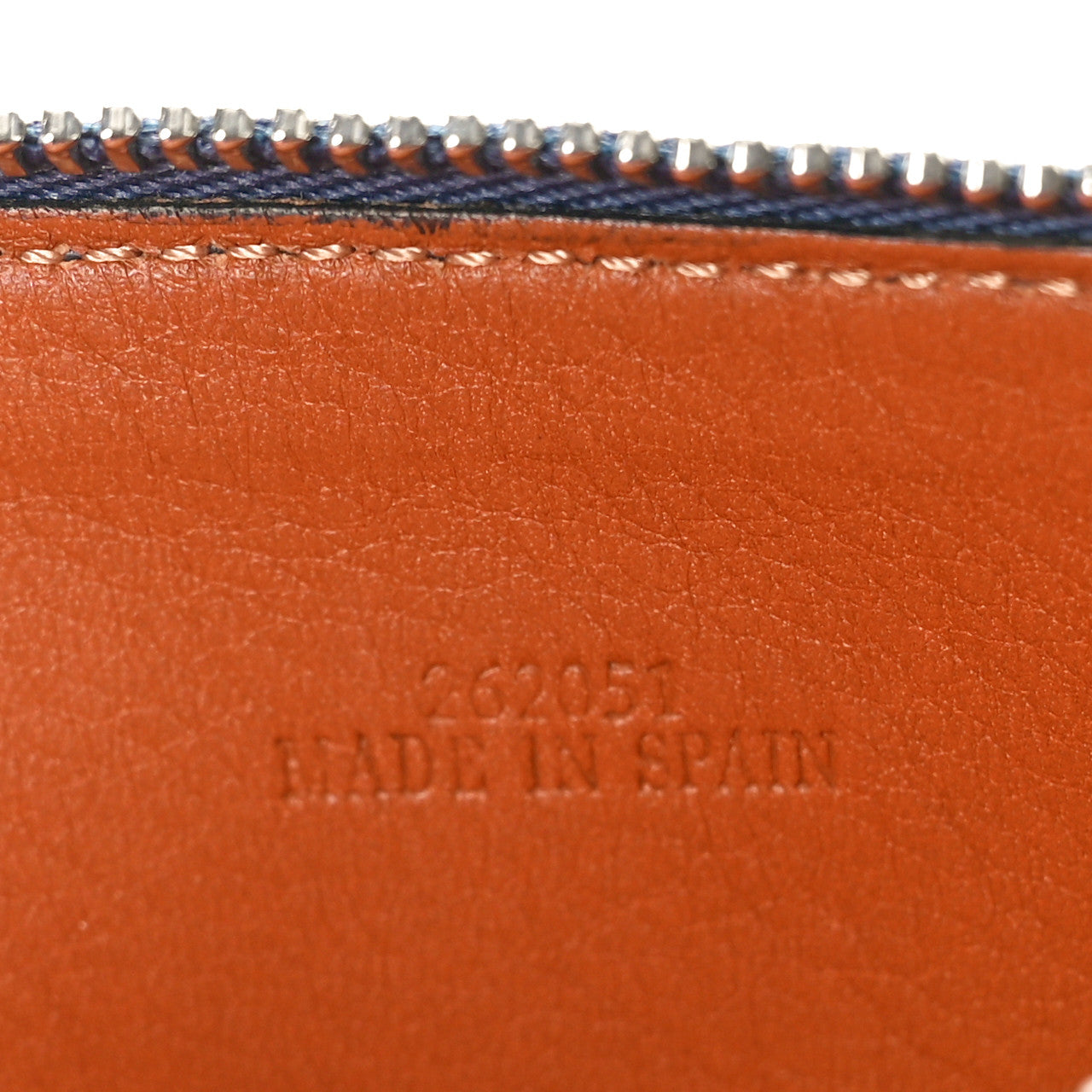 Loewe Soft Grained Calfskin Coin Card Holder Blue Caramel 7 of 8