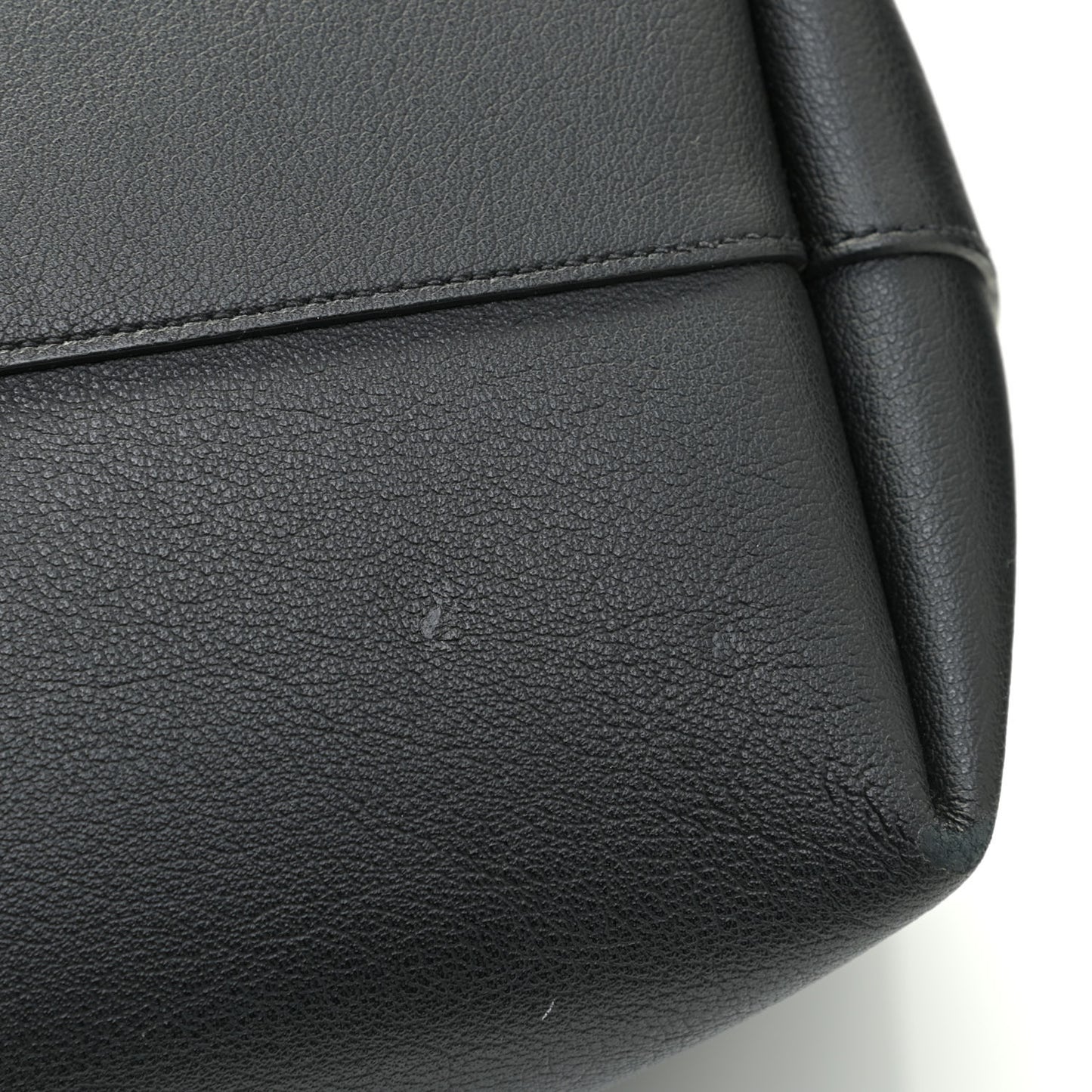 Calfskin Large Leopard Print Shopping Tote Black