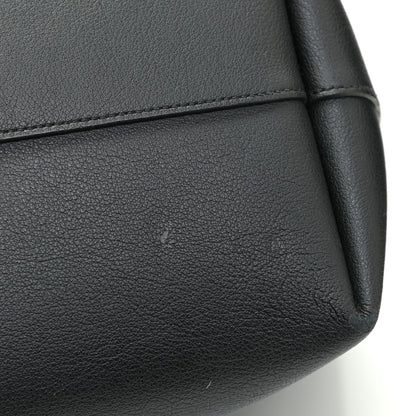 Saint Laurent Calfskin Large Leopard Print Shopping Tote Black 12 of 15