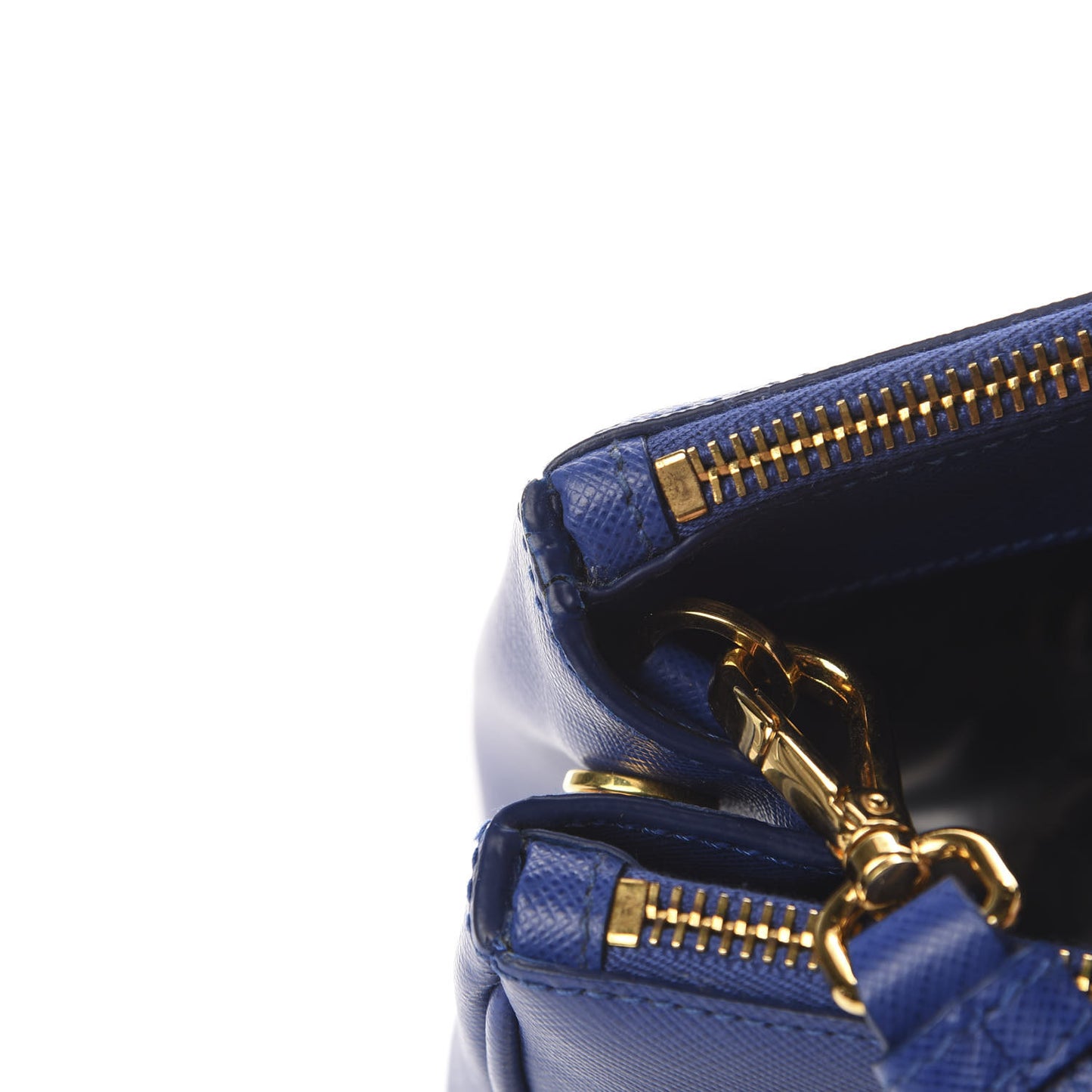 Saffiano Small Galleria Double Zip Tote Royal