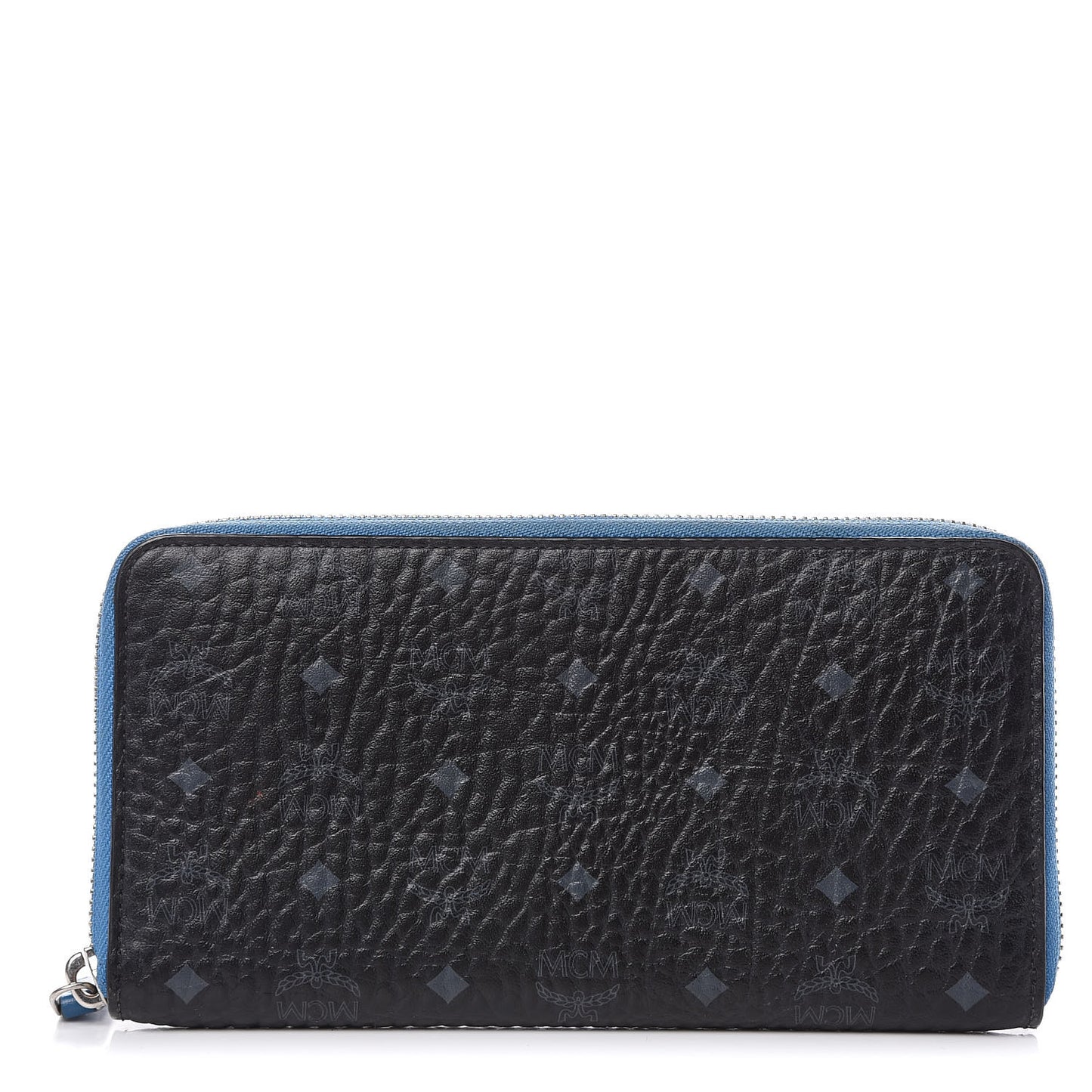 Visetos Large Zip Around Wallet Black Blue
