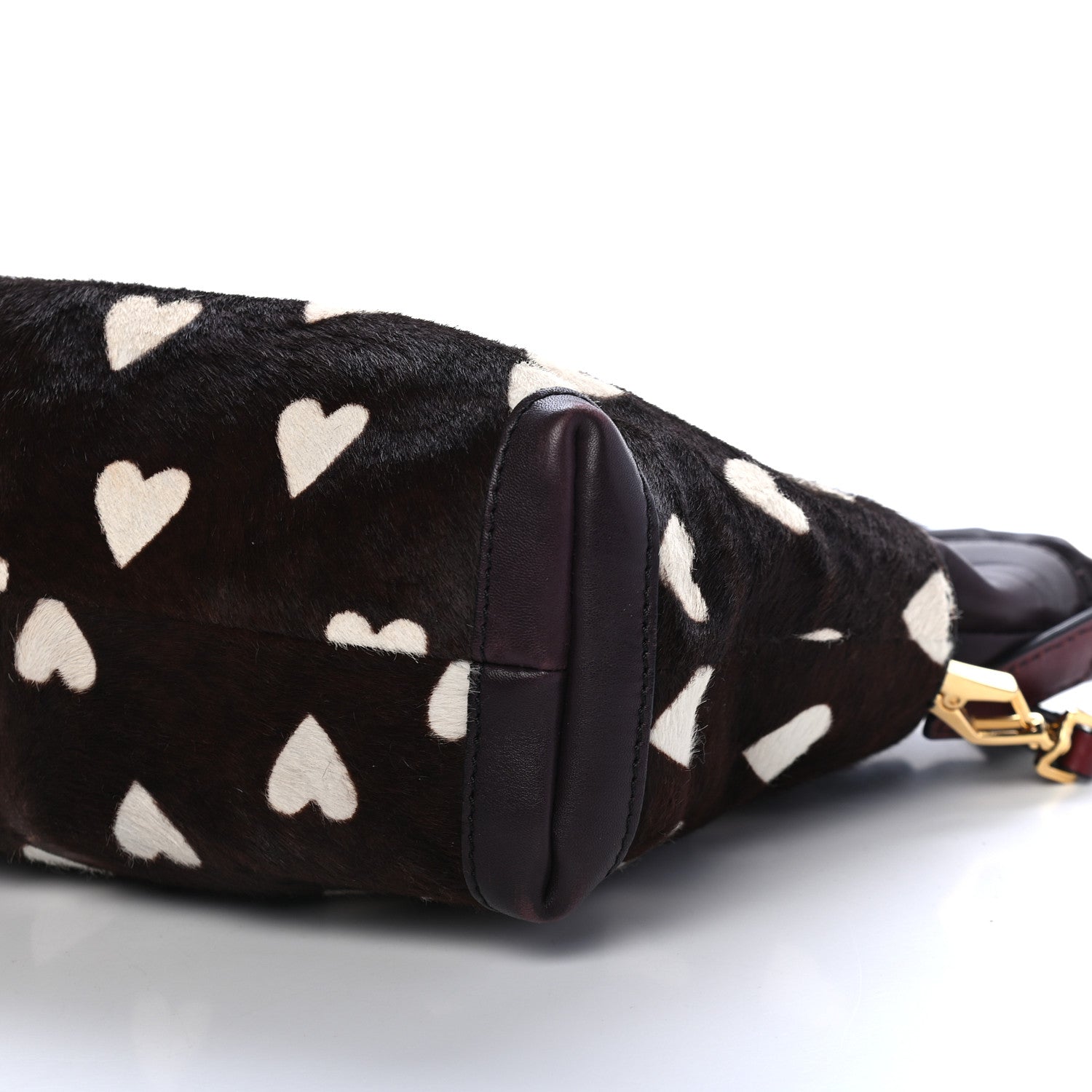 Burberry Calf Hair Heart Print Little Crush Dark Brown 9 of 9