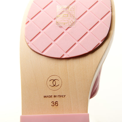 Chanel Lambskin CC Flat Slide Sandals 36 Pink 10 of 11