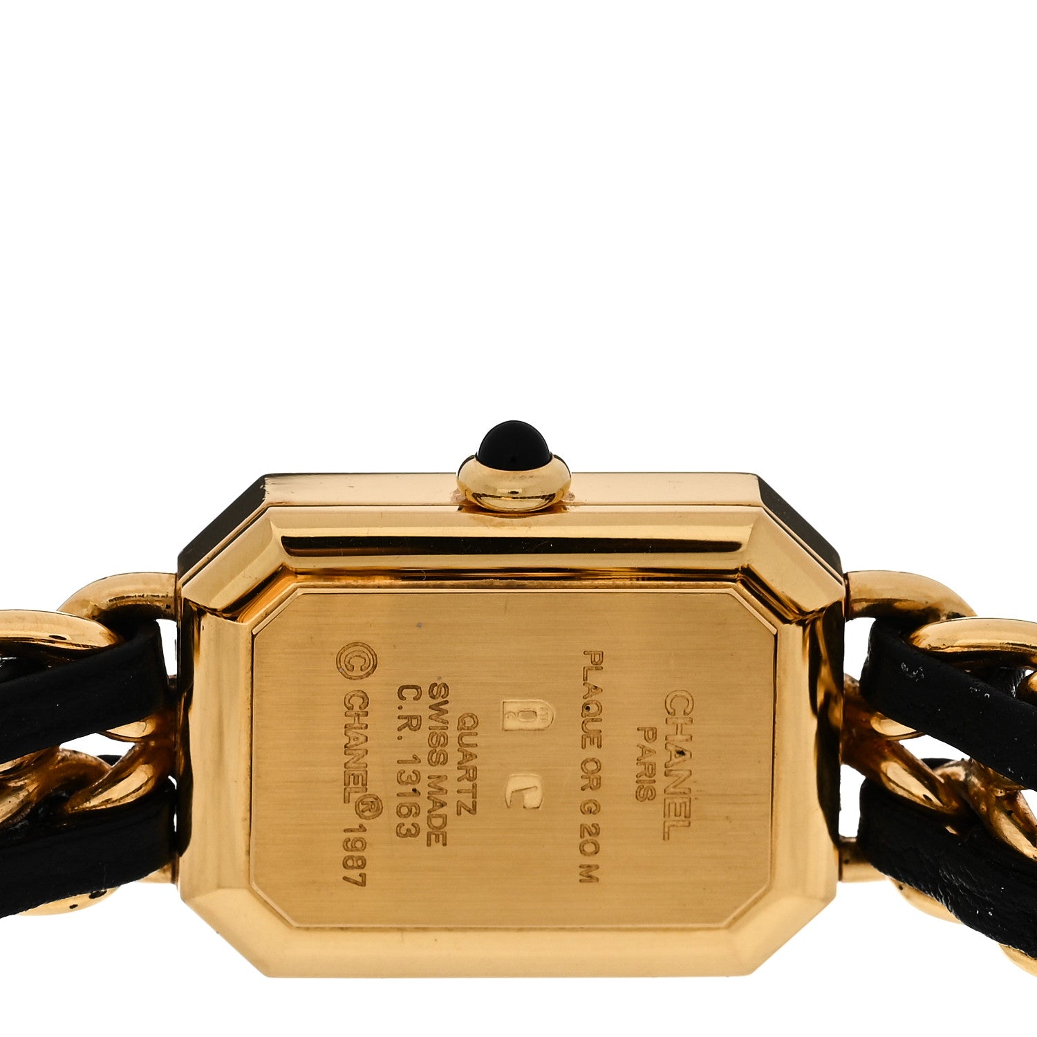 Chanel Stainless Steel Lambskin 20mm Chain Premiere Quartz Watch Gold M 4 of 4