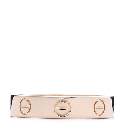 Cartier 18K Pink Gold Diamond 4mm LOVE Wedding Band Ring 50 5.25 3 of 5