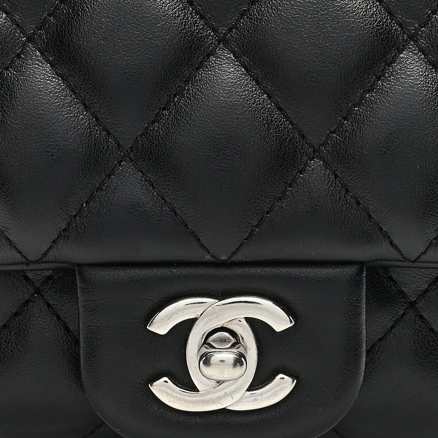 Chanel Calfskin Quilted CC Uniform Flap Belt Bag Black 8 of 10