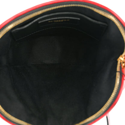 Saint Laurent Metallic Calfskin Heart Monogram Crossbody Black Rouge 5 of 12
