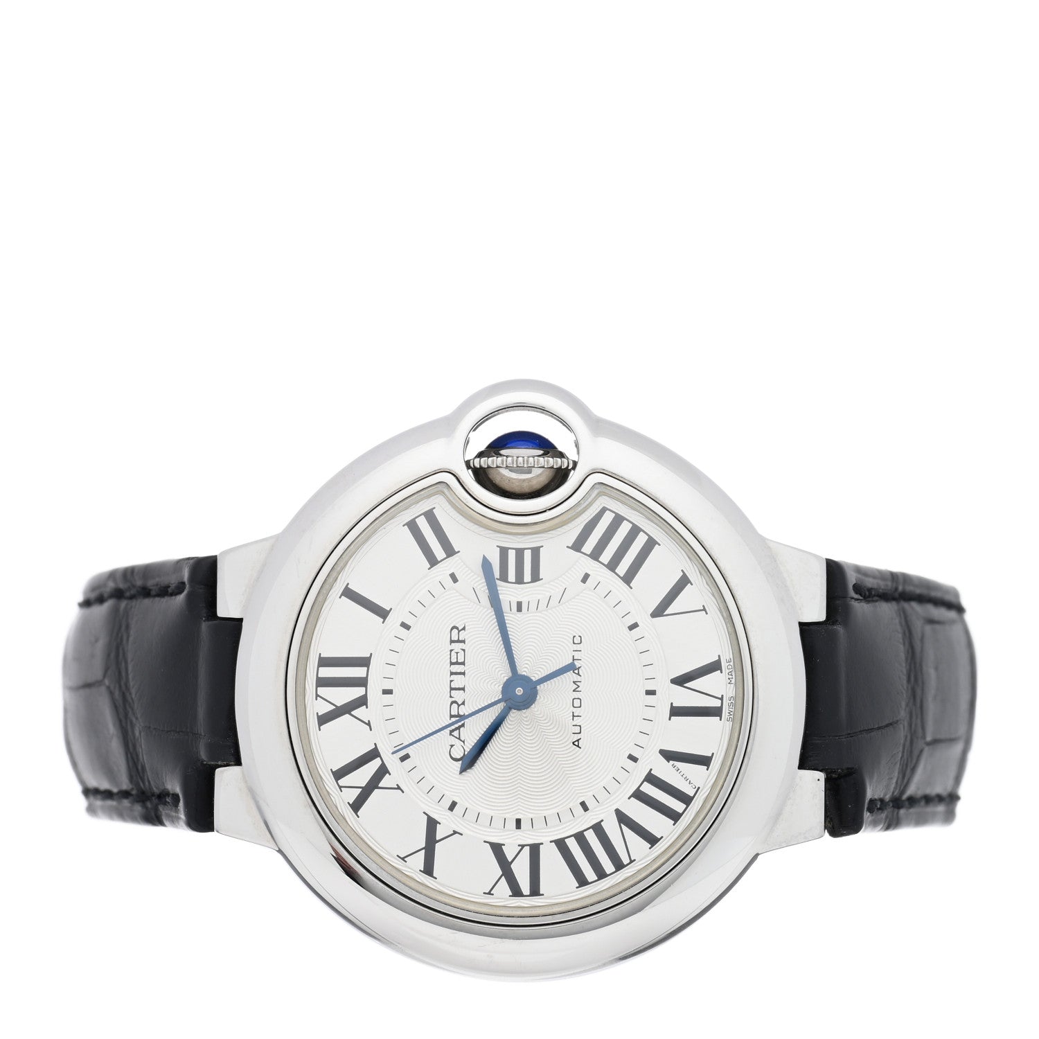 Cartier Stainless Steel Alligator 33mm Ballon Bleu De Cartier Automatic Watch 2 of 5