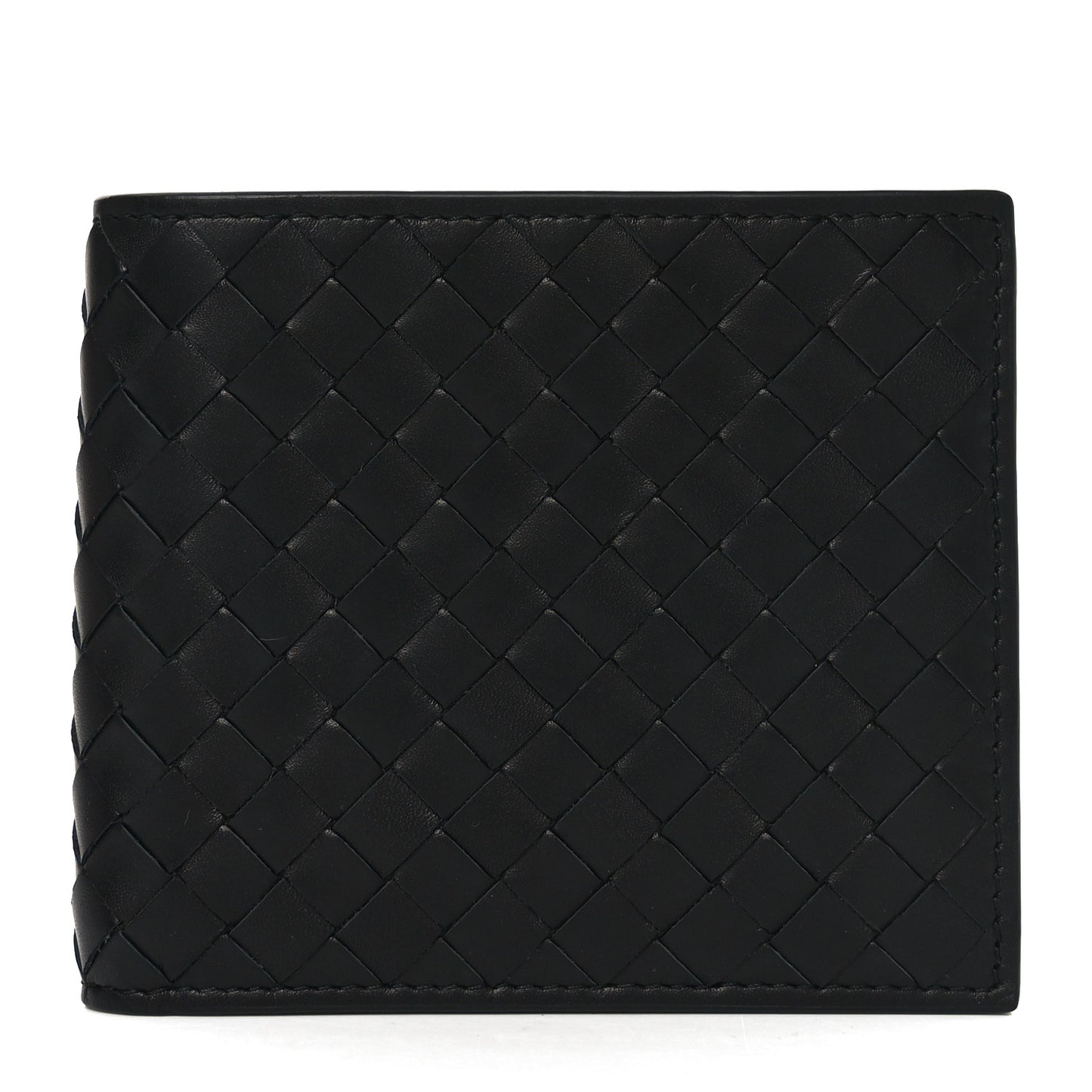 Nappa Intrecciato Bi-Fold Wallet Black