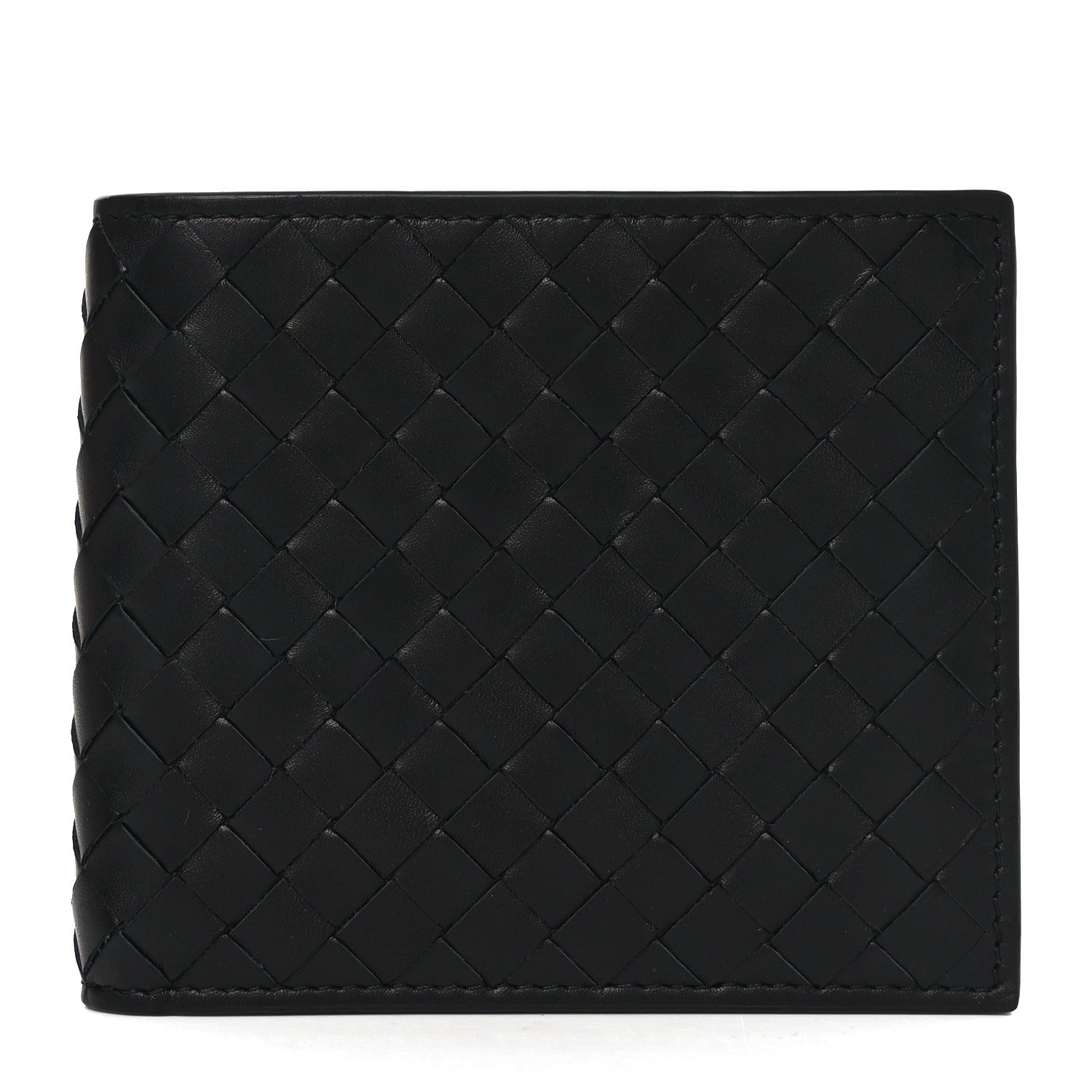 Bottega Veneta Nappa Intrecciato Bi-Fold Wallet Black 1 of 9