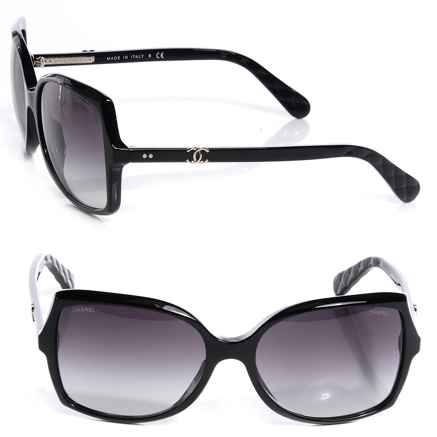 Chanel CC Logo Sunglasses Black 5245 1 of 6
