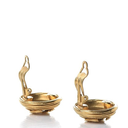 Chanel CC Clip On Earrings Gold 4 of 4