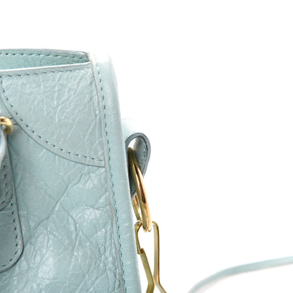 Balenciaga Agneau Classic Gold Hardware Mini City Bleu Maldives 14 of 15
