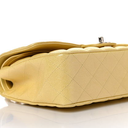 Chanel Iridescent Caviar Quilted Medium Double Flap Yellow 8 of 10
