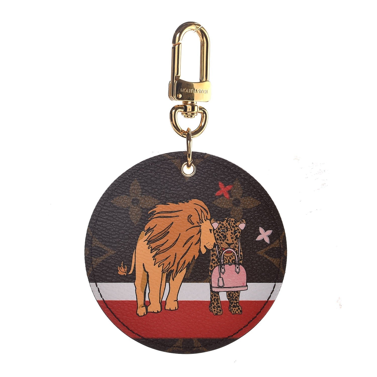 Louis Vuitton Monogram 2018 Christmas Animation Cats Bag Charm Key Ring 1 of 6