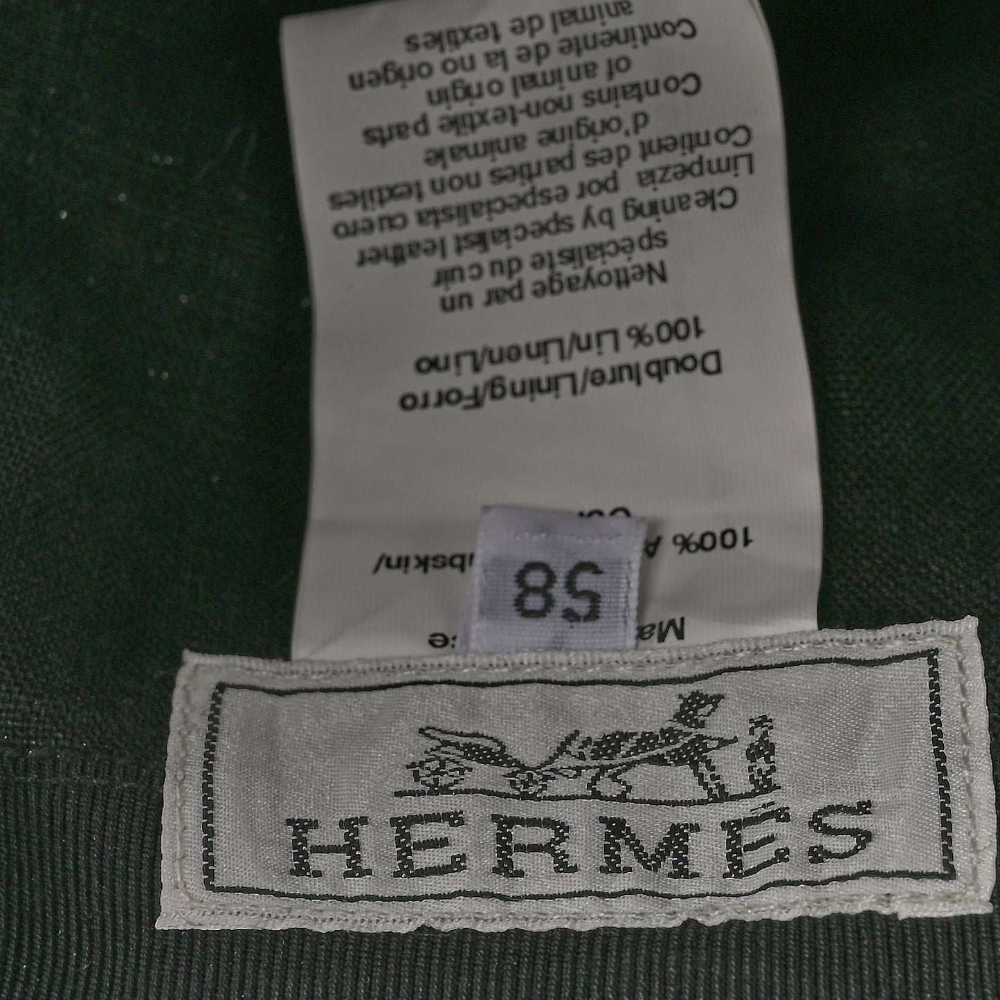 Lambskin Perforated Cap 58 Black